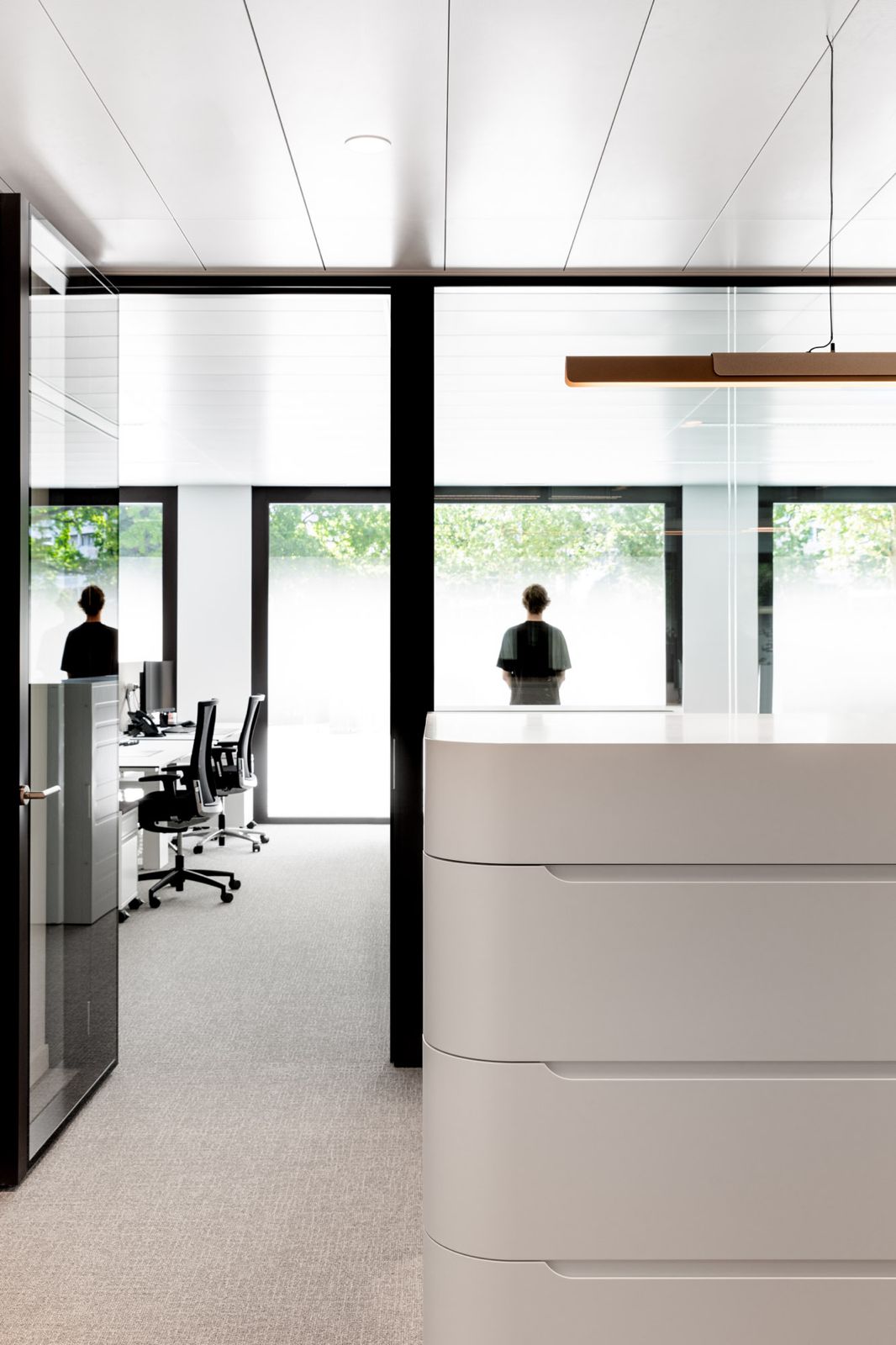 l'accueil du bureau